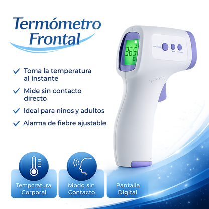 Control Total de Salud™ Monitor de Presión Arterial + Termómetro Frontal + Oxímetro de Pulso-
